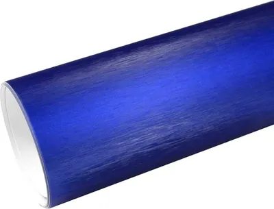 Produktbild von (9,86€/m²) Rapid Teck® Premium Autofolie Chrom Brushed Dunkelblau 152 cm Breite Laufmeterware selbstklebende Folie mit Luftkanälen Auto Folie