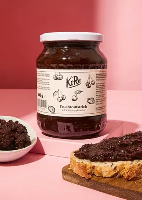 Produktbild von KoRo | Fruchtaufstrich Schwarzkirsche 90 % Frucht 800 g