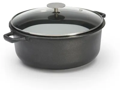 Bratentopf Edelstahl 24 cm mit Deckel 5,5 L ofenfest