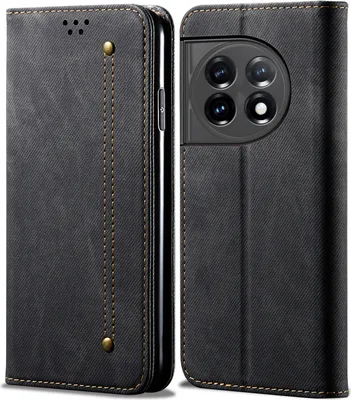 Obrázek produktu pro OnePlus 11 Pouzdro, Kožené Peněženkové Pouzdro s Magnetickým Uzavíráním a Stojánkem pro OnePlus 11 černé