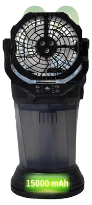 Produktbild von Outdoor-Nebelventilator, 15000mAh Batterie, 2000ml Tank, 90° Oszillation, 4 Windgeschwindigkeiten, Nano-Vernebelung