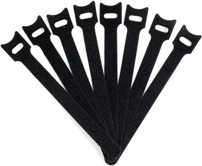 Produktbild von 100 Nylon Kabelbinder mit Klettverschluss Schwarz