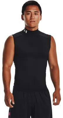 Produktbild von Under Armour Heatgear Armour Comp Mock ärmelloses T-shirt Schwarz L Mann Schwarz L