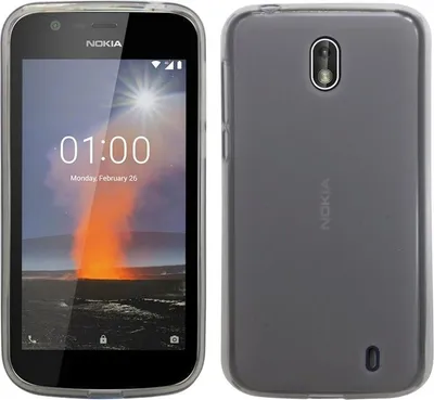 Produktbild von Nokia 1 Handy Silikon Schutzhülle Cover Case Grau