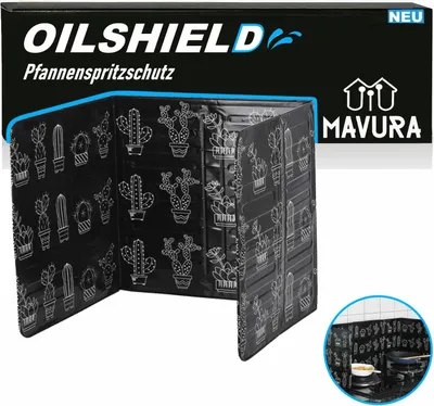 Produktbild von OILSHIELD skladací nástenný kuchynský ochranný štít proti fritovaciemu oleju Skladacia ochrana proti striekajúcemu tuku v kuchyni