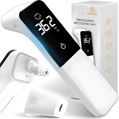 Produktbild von Berührungsloses medizinisches Infrarot-Thermometer LCD Fieberalarm für Ohr und