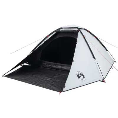 Produktbild von vidaXL Kuppel-Campingzelt 4 Personen Weiß Dunkel Wasserdicht