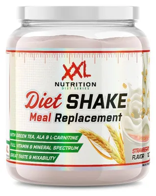 Produktbild von XXL Nutrition - Diet Shake - Abnehm Shake, Trinkmahlzeit, Protein Shake - Diät-Shake, Abnehmen, Mahlzeitersatz - Erdbeere - 1200 Gramm