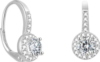 Image de Boucles d'oreilles en argent avec zircons scintillants AGUC2267