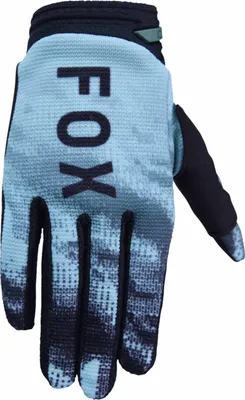 Immagine prodotto di Guanti da motocross FOX 180 Kairos, modello giovanile, colore blu chiaro/nero, taglia S