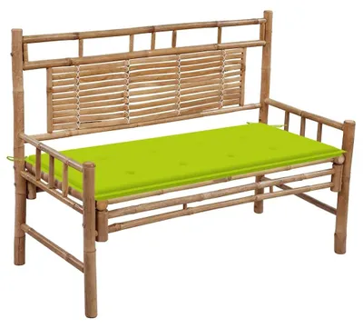 Obrázok produktu pre vidaXL Záhradná lavička s vankúšom 120 cm Bambus