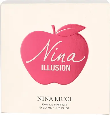 The image shows the front of a perfume box for Nina Ricci Nina Illusion.