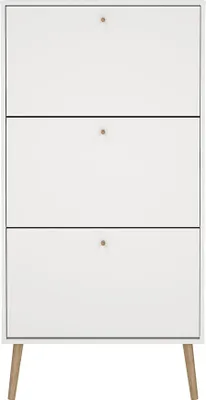 Immagine prodotto di Scarpiera Bodo con 3 ante a soffietto bianca.