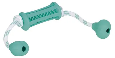 Produktbild von Vollgummi Stick mit Seil "DENTAL LINE", mit Minzaroma