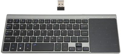Obrázek produktu pro Bezdrátová klávesnice – Klávesnice s touchpadem – Ergonomická a přenosná – Ultramoderní, tenká klávesnice – Vhodná pro počítače i notebooky
