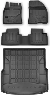 Imagen del producto de Juego de alfombrillas de goma 3D para Toyota Avensis 3 familiar, a partir de 2009-2018, color negro