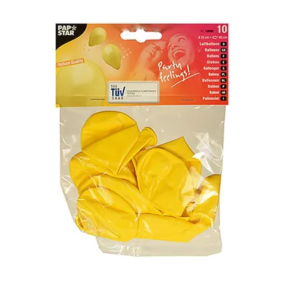 Produktbild von PAPSTAR Luftballons Durchmesser: 250 mm gelb 10 Stück