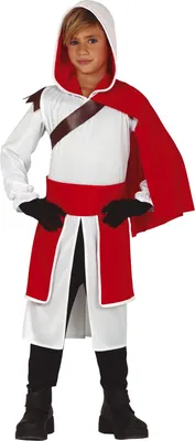 A child wearing a medieval warrior costume.