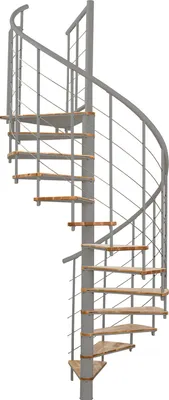 Produktbild von Minka Spindeltreppe Fusion 37 - 295cm Geschosshöhe Buche Grau 140cm Durchmesser