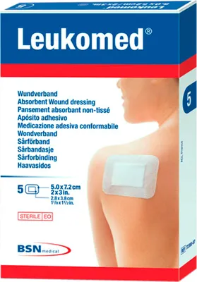 Produktbild von Leukomed Wundverband, 7,2x5 cm, 5 Stück