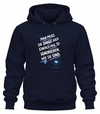 Imagen del producto de Ignorar simplemente estas cosas como: sudadera con capucha sarcástica, color azul marino, talla XL