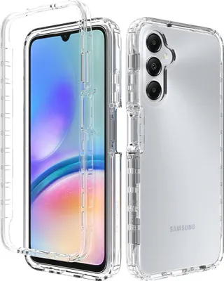Produktbild von Galaxy A05s Hülle, Hybrid Transparente Rückseite TPU Bumper Stoßfest Schutzhülle für Samsung Galaxy A05s