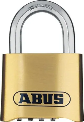 Immagine prodotto di Lucchetto ABUS 180IB/50, corpo in ottone, arco in acciaio inossidabile, codice numerico a 4 cifre