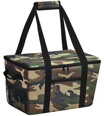 Image de Sac isotherme grand format avec fond rigide, pliable, dimensions 42x30x26,5 cm, couleur noire