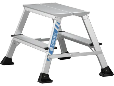 Produktbild von Zarges Trittleiter Arbeitspodest XLstep P breit beidseitig begehbar 2x2 Stufen