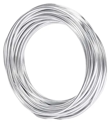 Aluminiumdraht 30 m x 2 mm, weich & formbar für Schmuck & Basteln
