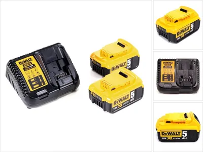 Produktbild von DeWalt DCB115P2-QW Akku-Kit (2 x 18 V / 5 Ah plus DCB 115)