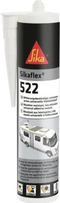 Zdjęcie produktu dla Sika - Uszczelniacz - Sikaflex-522 White - idealny do połączeń - wewnętrznych i zewnętrznych - odporny na promieniowanie UV i warunki atmosferyczne - dobra przyczepność -300 ml