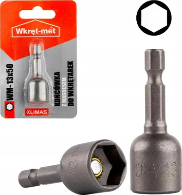 Image de Klimas M8 Douille magnétique Adaptateur HEX Douille 8 x 50 mm