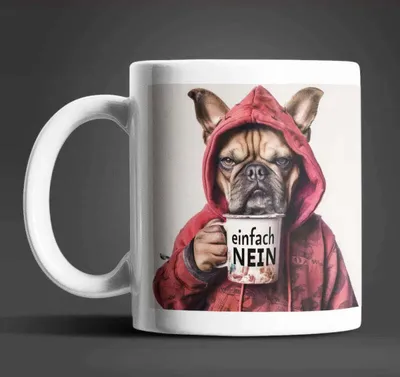 Produktbild von Hund Bulldogge witzige Keramik Kaffeetasse Teetasse Tasse Geschenke