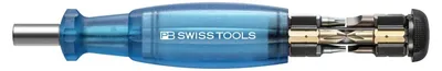 Produktbild von Swiss Tools Magazin-Bithalter blau 8-teilig Schlitz, PH, TX