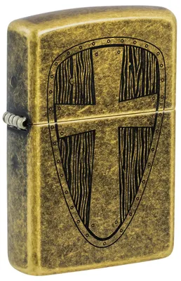 Produktbild von Zippo Feuerzeug Schild 60007850 Antique Brass Windproof