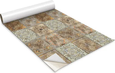 Produktbild von Selbstklebende Möbelfolie - Dekorationsfolie - Tischmöbel - Zuschneidbar - Alte Fliesen - 100 x 50 cm