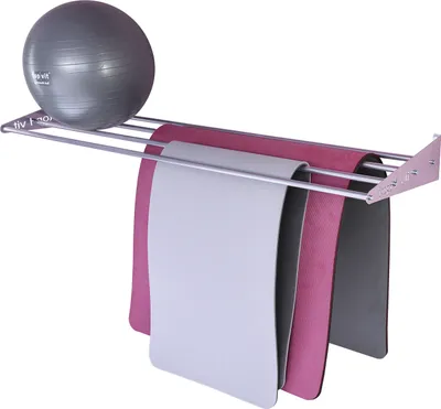 Produktbild von top | vit® Wandhalter - Pezziball Halterung, Ball Wandhalterung für Gymnastikbälle zur Lagerung von bis zu 4 Gymnastikmatten oder Bällen in unterschiedlichen Größen, 180cm, silber