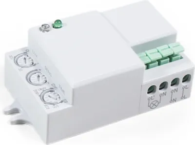 Obrázek produktu pro VF / mikrovlnný detektor pohybu, 360°, 230V / 1200W, bílý, vhodný pro LED diody