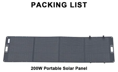 Immagine prodotto di Pannello solare pieghevole - Pannello solare portatile da 200W - Monocristallino - Materiale ETFE - Adatto per barche e camper