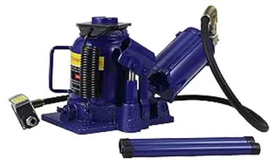 Produktbild von Flaschenheber 20 t - Hydraulischer Pneumatischer Wagenheber - Niedrigprofil Kurzbauweise - Schrägzylinder - Gussstahl - Auto und LKW