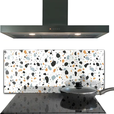 Produktbild von Spritzschutz aus Glas Küchenrückwand - Wandschutz für Herd und Spüle - 125x50 cm - Terrazzo