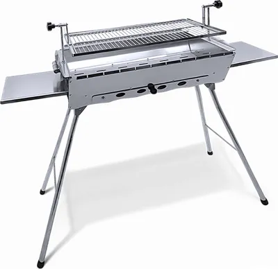 Produktbild von Mangal Edelstahl Astana 2mm rostfrei Schaschlik Grill Rost verstellbar