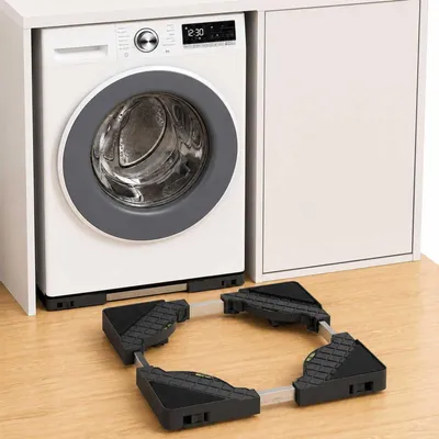 Obrázok produktu pre Podstavec pod práčku s 16 kolieskami a antivibračnou technológiou, nosnosť do 300 kg