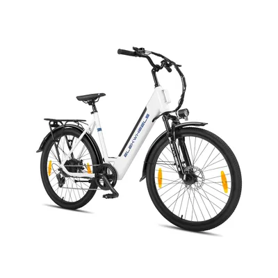 Produktbild von E-Bike 26 Zoll Damen Herren, Elektrofahrrad 250W, 36V 10Ah Akku(60-90km), 7 Gang, 25 km/h, City Pedelec mit LCD Display, Scheibenbremsen