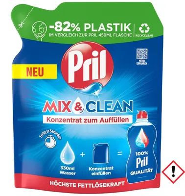 Produktbild von Pril Mix und Clean Konzentrat zum Auffüllen 120ml