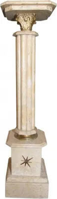 Produktbild von Casa Padrino Barock Säule aus Marmor Höhe: 107cm, Breite: 27cm, Tiefe: 26 cm - Marmorsäule