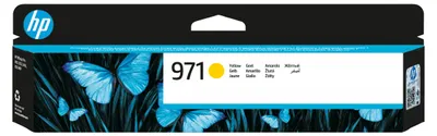 Obrázok produktu pre HP Žltá originálna atramentová kazeta 971, Vysoký (XL) výnos, Žltá, Atrament na pigmentovej báze, 32 ml, 1 kusov, 2500 strany