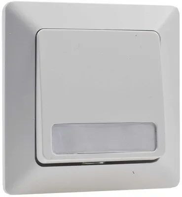 Produktbild von MILOS Taster mit Beschriftungsfeld 0-250V/ max. 10A Weiß matt