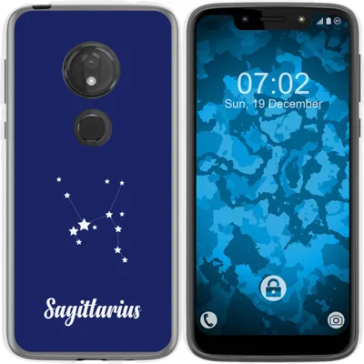 Produktbild von PhoneNatic Case kompatibel mit Motorola Moto G7 Play Silikon-Hülle SternzeichenSagittarius M5
